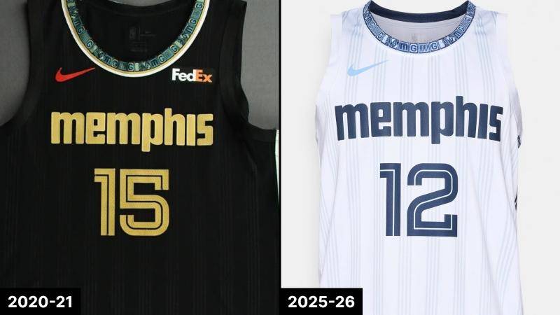 孟菲斯灰熊隊(duì)发佈(bù)2025/26赛季城市版球衣